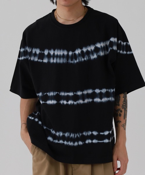 FUNALIVE(ファンアライブ)の「MANYMENMANYMINDS / タイダイ染め/ボーダーTEE 半袖(Tシャツ/カットソー・メンズ・ブルー/ブラック/グレー・XL/L/M)」の16枚目の写真
