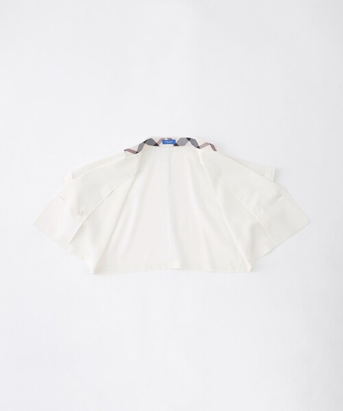 BLUE LABEL CRESTBRIDGE(ブルーレーベルクレストブリッジ)の「【接触冷感】【防シワ】シアーボイルショートジャケット(シャツ/ブラウス・レディース・ブラック/ホワイト・38/36)」の9枚目の写真