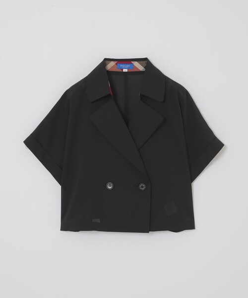 BLUE LABEL CRESTBRIDGE(ブルーレーベルクレストブリッジ)の「【接触冷感】【防シワ】シアーボイルショートジャケット(シャツ/ブラウス・レディース・ブラック/ホワイト・38/36)」の17枚目の写真