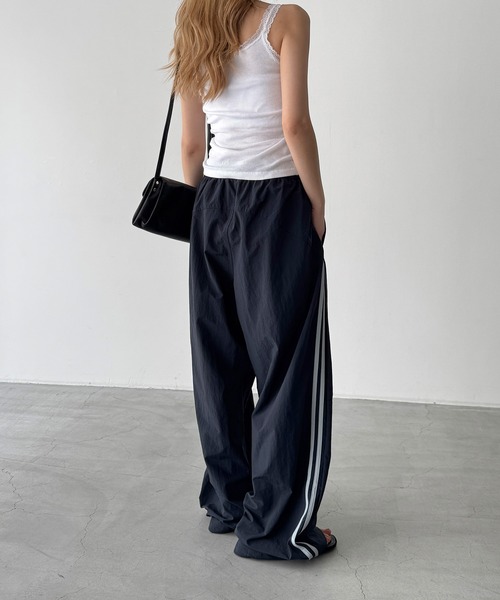 CANAL JEAN(キャナルジーン)の「choice_cnl ナイロンラインパンツ(その他パンツ・レディース・ネイビー・ONE SIZE)」の4枚目の写真