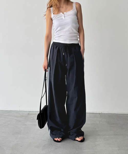 CANAL JEAN(キャナルジーン)の「choice_cnl ナイロンラインパンツ(その他パンツ・レディース・ネイビー・ONE SIZE)」の6枚目の写真