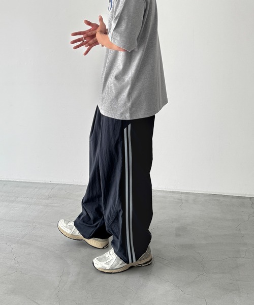 CANAL JEAN(キャナルジーン)の「choice_cnl ナイロンラインパンツ(その他パンツ・レディース・ネイビー・ONE SIZE)」の8枚目の写真