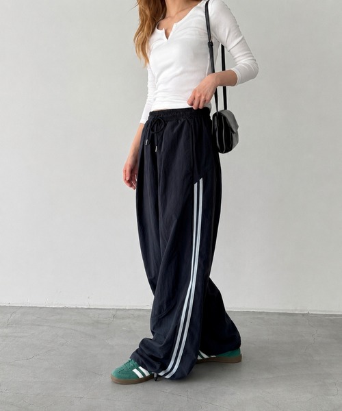 CANAL JEAN(キャナルジーン)の「choice_cnl ナイロンラインパンツ(その他パンツ・レディース・ネイビー・ONE SIZE)」の5枚目の写真