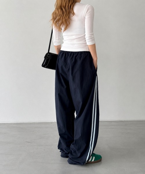 CANAL JEAN(キャナルジーン)の「choice_cnl ナイロンラインパンツ(その他パンツ・レディース・ネイビー・ONE SIZE)」の6枚目の写真