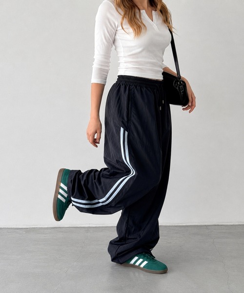 CANAL JEAN(キャナルジーン)の「choice_cnl ナイロンラインパンツ(その他パンツ・レディース・ネイビー・ONE SIZE)」の7枚目の写真