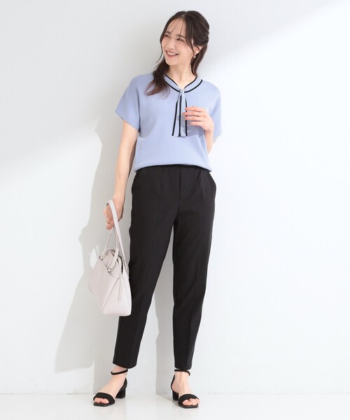 SHOO・LA・RUE（シューラルー）の「【着丈選べる/ひんやり/S-LL】脚を真っすぐ綺麗に魅せる ストレッチ スティックパンツ（その他パンツ・レディース・ホワイト/ホワイト系7/ブラック/ブラック系6・01/38/03/02/36/42/40/04）」の11枚目の写真