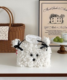 UP START（アップスタート）の「【Bls】【ZA】【Bling Leads】ティッシュカバー 子犬型ティッシュケース ぬいぐるみ(BL)（インテリア雑貨）」