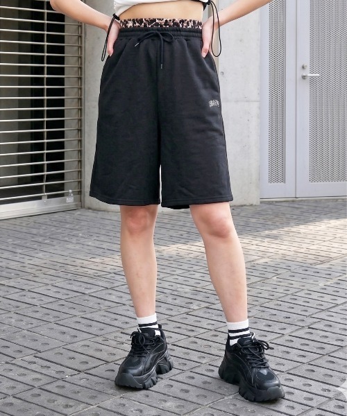 FUN(ファン)の「ハーフスウェットパンツ(スウェットパンツ・レディース・グレー/ブラック・FREE)」の3枚目の写真