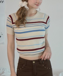 ボーダーサマーニットPO/Border knit PO