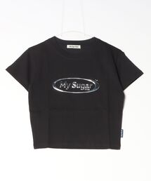 Cropped metal logo Tee