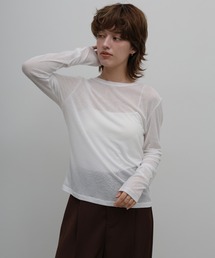 シアーテレコリブロングTシャツ