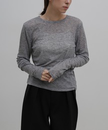 シアーテレコリブロングTシャツ
