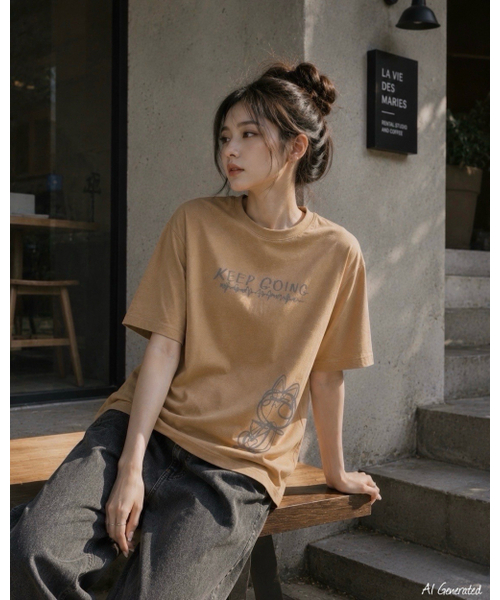 XHUA'T(スアト)の「キープゴーイングTシャツタン(Tシャツ/カットソー・メンズ・その他・X-LARGE/MEDIUM/LARGE)」の1枚目の写真