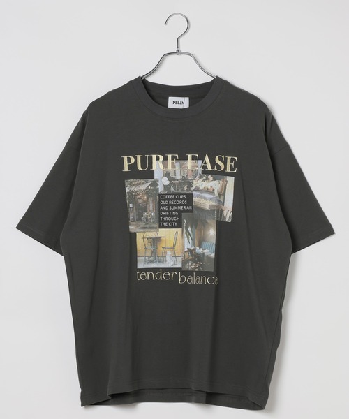 PBLIM(ページボーイリム)の「《UNISEX》フォトコラージュT / 刺繍デザイン / フロントプリント(Tシャツ/カットソー・レディース・オフホワイト/ブラウン/チャコールグレー・FREE)」の4枚目の写真