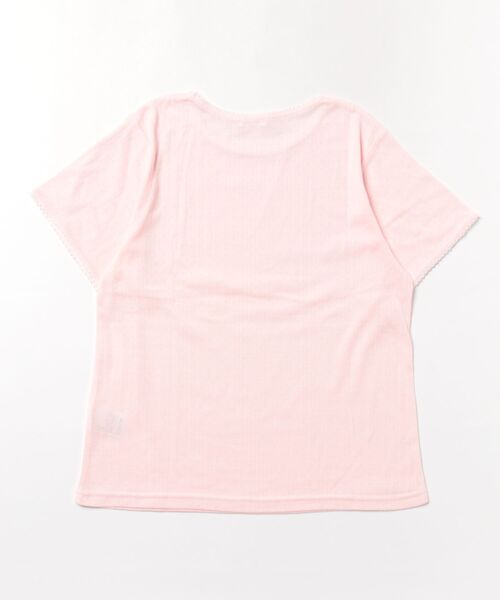 LOWRYS FARM(ローリーズファーム)の「パターンメッシュT 876719(Tシャツ/カットソー・キッズ・グレー/ピンク/アイボリー/ホワイト×ブルー/ブルー系その他・110cm/120cm/130cm/140cm/150cm)」の15枚目の写真