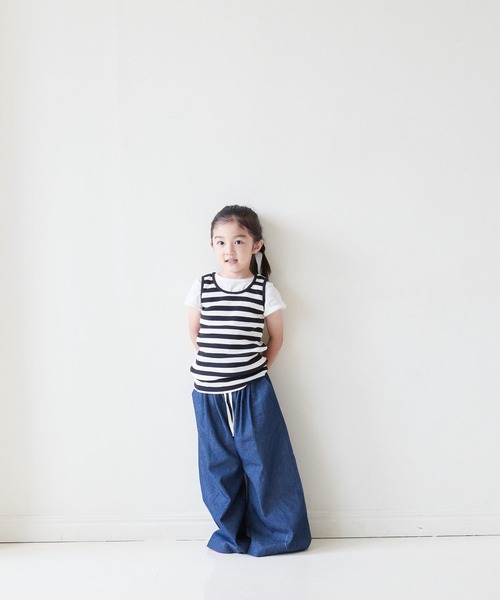 LOWRYS FARM(ローリーズファーム)の「パターンメッシュT 876719(Tシャツ/カットソー・キッズ・グレー/ピンク/アイボリー/ホワイト×ブルー/ブルー系その他・110cm/120cm/130cm/140cm/150cm)」の14枚目の写真