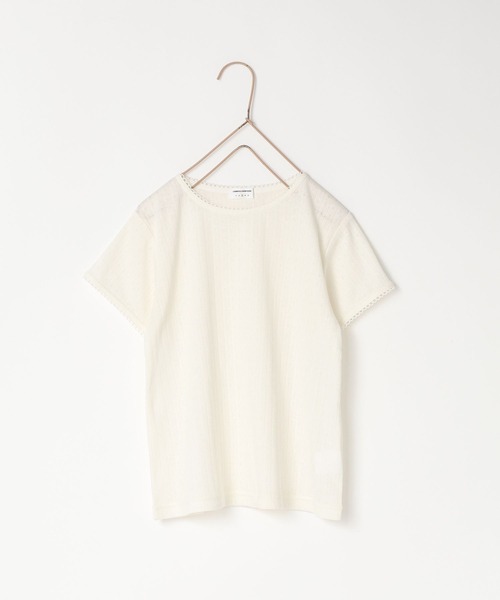 LOWRYS FARM(ローリーズファーム)の「パターンメッシュT 876719(Tシャツ/カットソー・キッズ・グレー/ピンク/アイボリー/ホワイト×ブルー/ブルー系その他・110cm/120cm/130cm/140cm/150cm)」の22枚目の写真
