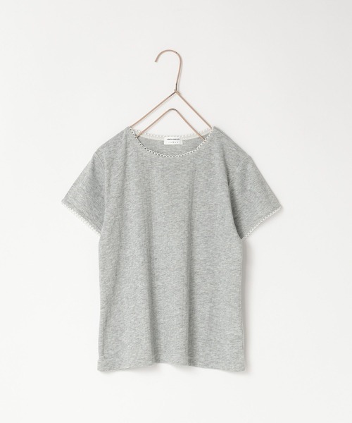 LOWRYS FARM(ローリーズファーム)の「パターンメッシュT 876719(Tシャツ/カットソー・キッズ・グレー/ピンク/アイボリー/ホワイト×ブルー/ブルー系その他・110cm/120cm/130cm/140cm/150cm)」の18枚目の写真