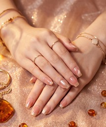 KONVINI（コンビニ）の「【not a nail】水光マグネットフレンチデザインネイルチップ　ショートスクエアオフ（ネイルシール/ネイルチップ）」