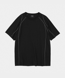 ソフトシェルオーラスリーブ半袖Tシャツブラック