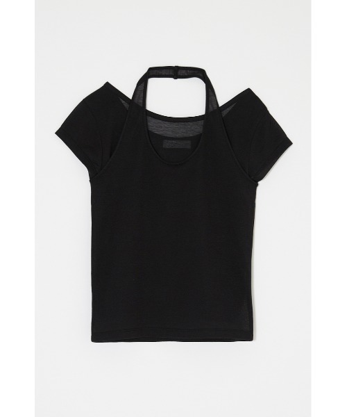 MOUSSY(マウジー)の「SHEER DOUBLE LAYERED トップス(Tシャツ/カットソー・レディース・ホワイト系その他/ブラック/レッド/ライトブルー・FREE)」の5枚目の写真