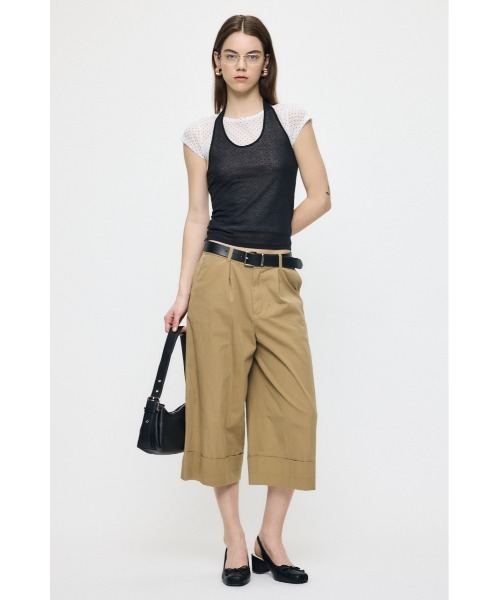 MOUSSY(マウジー)の「SHEER DOUBLE LAYERED トップス(Tシャツ/カットソー・レディース・ホワイト系その他/ブラック/レッド/ライトブルー・FREE)」の7枚目の写真