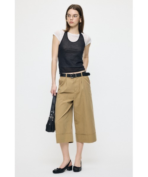 MOUSSY(マウジー)の「SHEER DOUBLE LAYERED トップス(Tシャツ/カットソー・レディース・ホワイト系その他/ブラック/レッド/ライトブルー・FREE)」の9枚目の写真