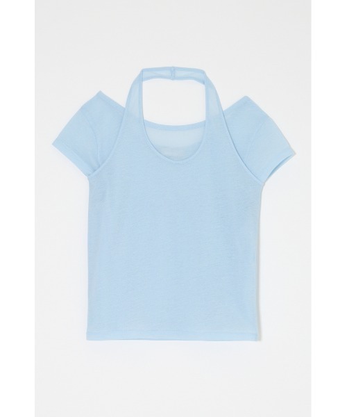 MOUSSY(マウジー)の「SHEER DOUBLE LAYERED トップス(Tシャツ/カットソー・レディース・ホワイト系その他/ブラック/レッド/ライトブルー・FREE)」の15枚目の写真
