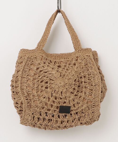 MAISON mou（メゾンムー）の「【Swaraj/スワラージ】手編みペーパーラフィア・トートBAG（トートバッグ・レディース・ホワイト/ブラック/ベージュ・FREE）」の3枚目の写真