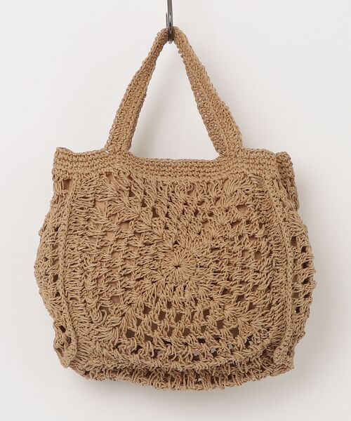 MAISON mou（メゾンムー）の「【Swaraj/スワラージ】手編みペーパーラフィア・トートBAG（トートバッグ・レディース・ホワイト/ブラック/ベージュ・FREE）」の4枚目の写真