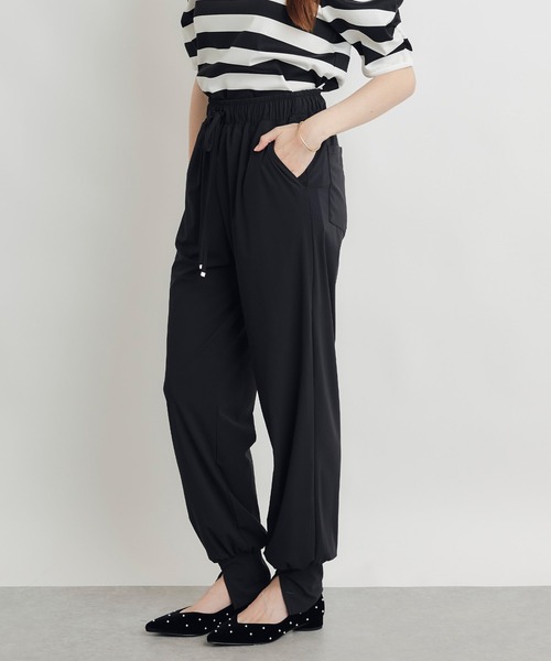 PICCIN PERLA(ピッチンペルラ)の「【セットアップ可能】接触冷感UVカットジョガーパンツ(その他パンツ・レディース・ブラック・M)」の1枚目の写真