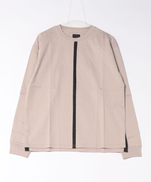 ARCHIVER(アーカイバ)の「【RS】【MMMM】シルキーコットン セパレートライン ロンT(Tシャツ/カットソー・メンズ・グレイッシュベージュ・MEDIUM)」の1枚目の写真