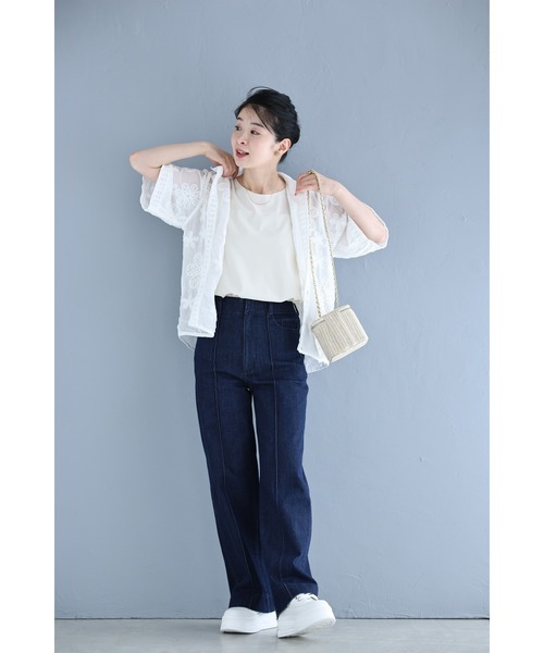 cawaii(カワイイ)の「キラキラビーズの花刺繍シャツトップス(シャツ/ブラウス・レディース・ホワイト・FREE)」の17枚目の写真