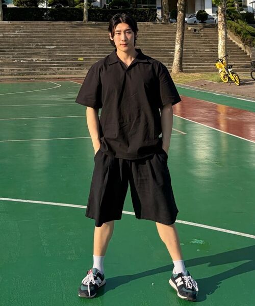 CARGOBROS（カーゴブロス）の「リネンライクピンタックワイドショートパンツ（カーキ）（その他パンツ・メンズ・その他・LARGE/X-LARGE）」の9枚目の写真