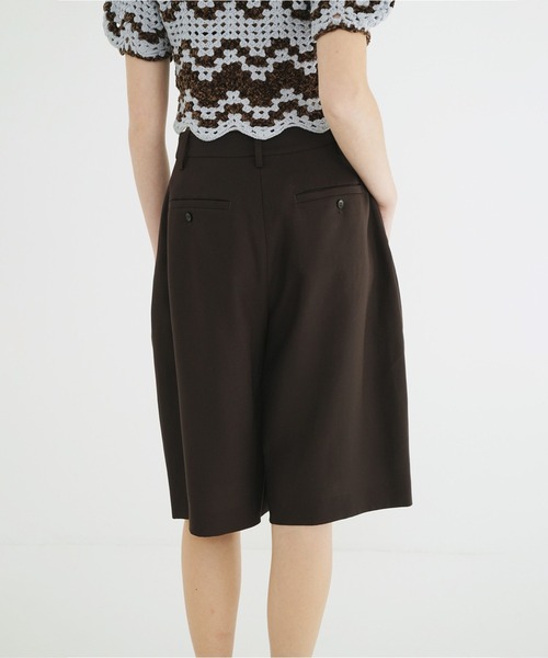 CLANE（クラネ）の「TENCEL HALF PANTS（その他パンツ・レディース・ブラウン/アイボリー・1）」の4枚目の写真