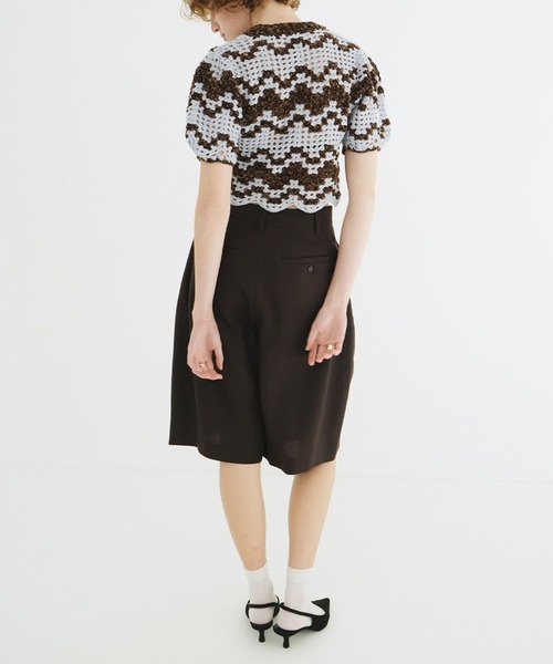 CLANE（クラネ）の「TENCEL HALF PANTS（その他パンツ・レディース・ブラウン/アイボリー・1）」の9枚目の写真