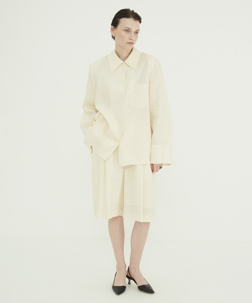 CLANE（クラネ）の「TENCEL HALF PANTS（その他パンツ・レディース・ブラウン/アイボリー・1）」の10枚目の写真