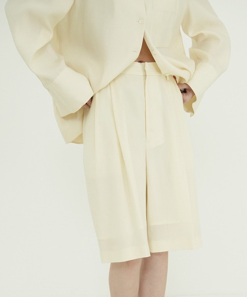 CLANE（クラネ）の「TENCEL HALF PANTS（その他パンツ・レディース・ブラウン/アイボリー・1）」の15枚目の写真