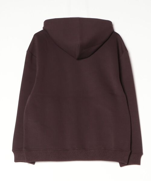 DOUBLE STANDARD CLOTHING(ダブルスタンダードクロージング)の「ハート刺繍ダンボールニットフーディ(Tシャツ/カットソー・レディース・バーガンディー/ブラック・FREE)」の3枚目の写真