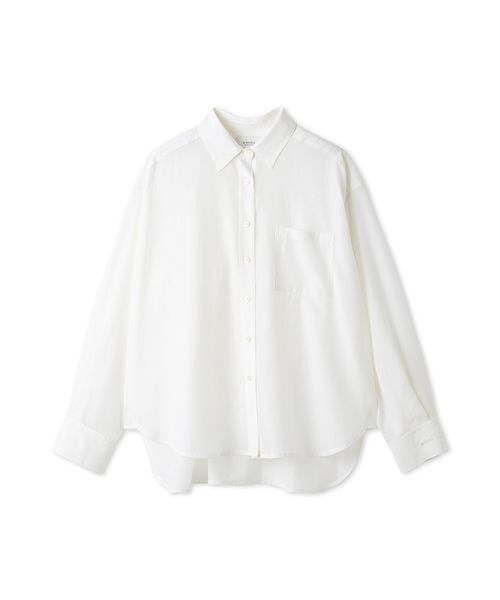 emmi（エミ）の「【ONLINE限定カラーあり】ベーシックシャツ（シャツ/ブラウス・レディース・ピンク/ブルー/イエロー/ダークネイビー/オフホワイト・F）」の2枚目の写真