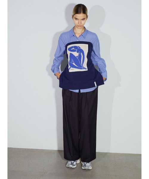 emmi（エミ）の「【ONLINE限定カラーあり】ベーシックシャツ（シャツ/ブラウス・レディース・ピンク/ブルー/イエロー/ダークネイビー/オフホワイト・F）」の9枚目の写真