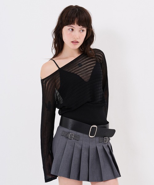 TINA:JOJUN(ティーナジョジュン)の「ドルマン シアーニット プルオーバー TINA:JOJUN(ニット/セーター・レディース・ブラック/ベビーピンク/ブルーグレー・M)」の18枚目の写真