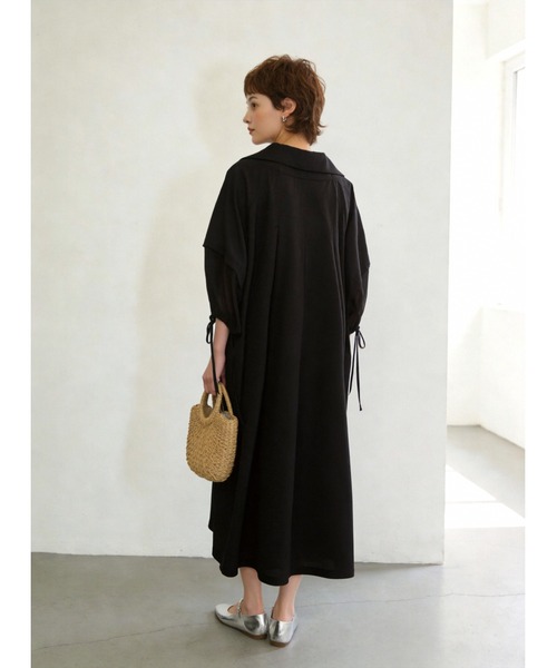 Sew loop(ソーループ)の「シフォン切替フレアタックロングワンピース(ワンピース・レディース・オリーブ/ブラック・FREE)」の20枚目の写真