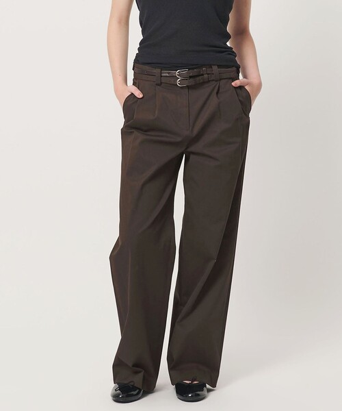 ATTISESSION(アティセッション)の「<ATTISESSION>ベルト2タック ストレートパンツ(チノパンツ・レディース・ダークブラウン/ブラック・36/38)」の10枚目の写真