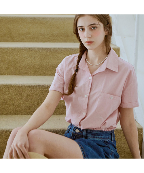 SLOWLOLLI（スローローリ）の「Dying washing shirt_4 Colors（シャツ/ブラウス・レディース・ネイビー/クリーム/カーキ/アイボリー・FREE）」の3枚目の写真