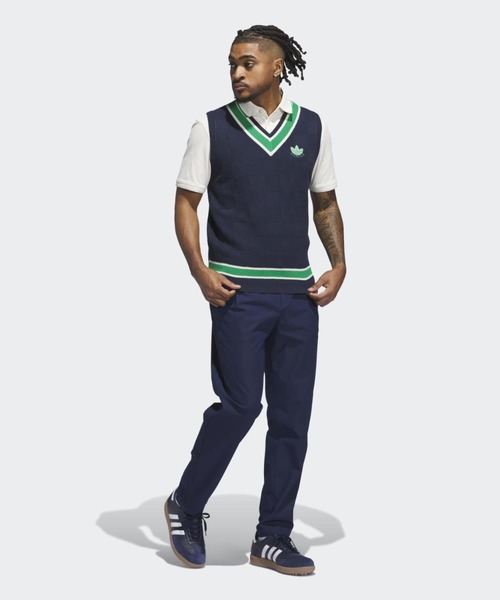 adidas(アディダス)の「オリジナルスゴルフ Originals ニット ベスト【adidas Golf/アディダスゴルフ】(ベスト・メンズ・ネイビー・XX-LARGE/3XL/LARGE/MEDIUM/SMALL/X-LARGE)」の3枚目の写真