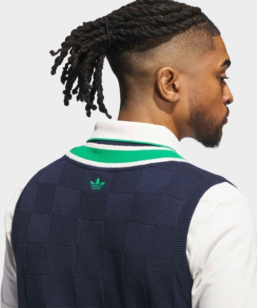 adidas(アディダス)の「オリジナルスゴルフ Originals ニット ベスト【adidas Golf/アディダスゴルフ】(ベスト・メンズ・ネイビー・XX-LARGE/3XL/LARGE/MEDIUM/SMALL/X-LARGE)」の6枚目の写真