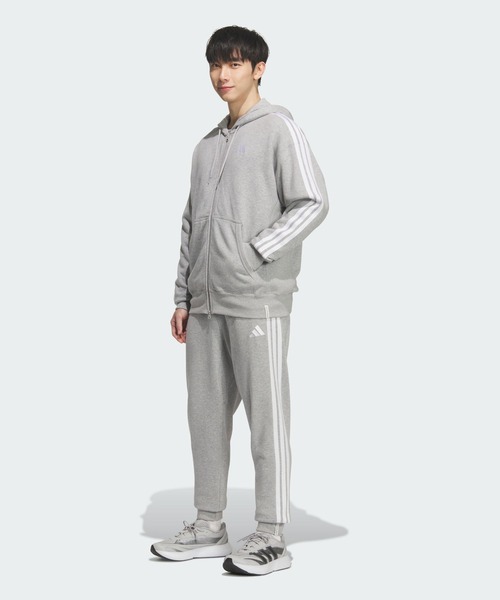 adidas(アディダス)の「エッセンシャルズ プラス レギュラーフィット スリーストライプス フレンチテリー フルレングス カフ パンツ / アディダス adidas(その他パンツ・メンズ・グレー・X-LARGE/X-SMALL/XX-LARGE/3XL/SMALL/LARGE/MEDIUM)」の3枚目の写真