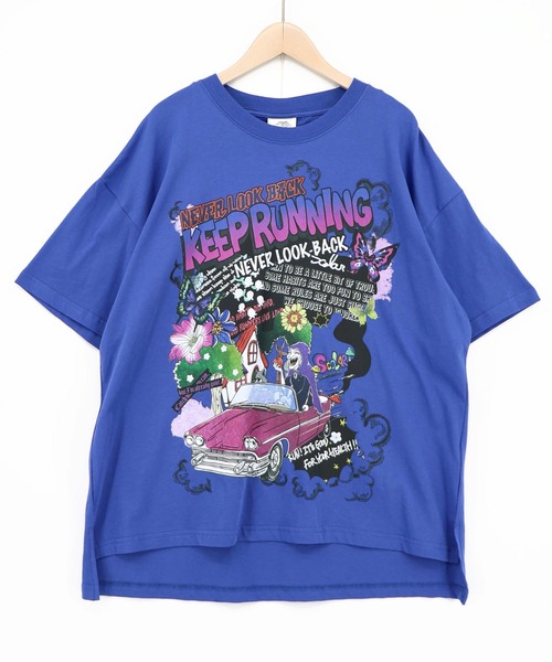ScoLar(スカラー)の「162734:ダークメルヘン柄Tシャツ(Tシャツ/カットソー・レディース・ホワイト/ブラック/ネイビー/グリーン・M)」の21枚目の写真