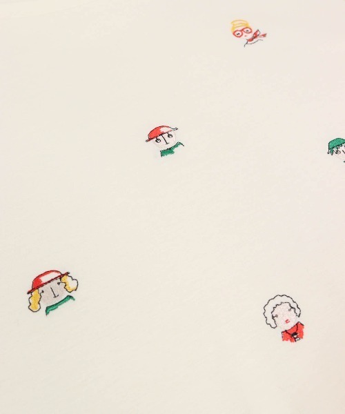 STUDIO PICONE（スタジオピッコーネ）の「コットン100％カラフル刺繍プルオーバー（Tシャツ/カットソー・レディース・ホワイト/ブラック・M/L/LL）」の17枚目の写真